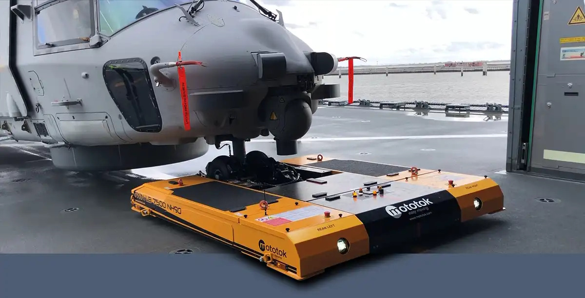 Mototok LB 7500 with a NH90 · Field of Applikation: Military and other Forces